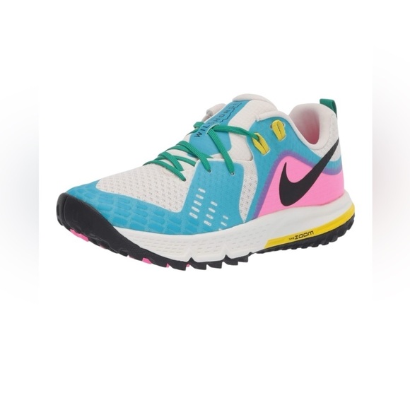 Nike Shoes - Nike - Air Zoom Wildhorse 5 Trail Running Shoes White Pink Blue Fury Sz 9
